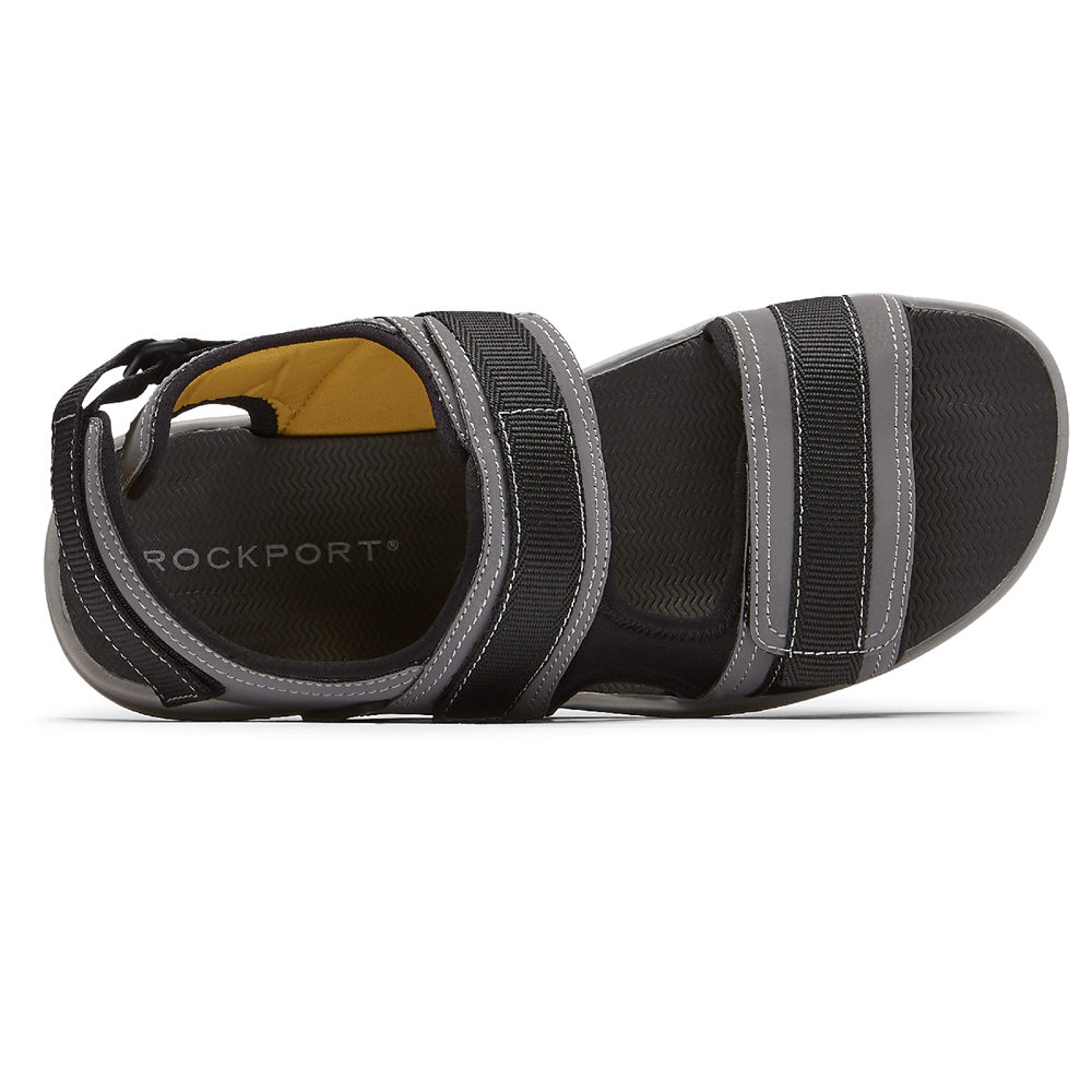 Sandálias Rockport Homem Cinzentas - Lucky Bay Sport 3 Strap - 74810IGQU